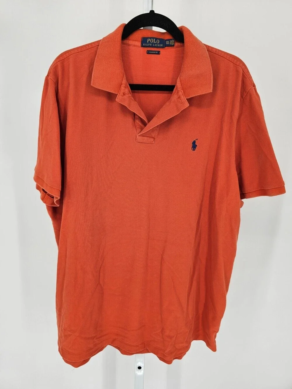 Polo by Ralph Lauren Mens Sz XXL Short Sleeve Polo Shirt Classic Fit Orange